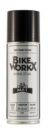 detail BikeWorkx Shiner Matt sprej 200ml