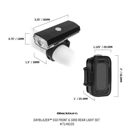 detail BLACKBURN Dayblazer 550 + Grid Rear (Set) USB-C